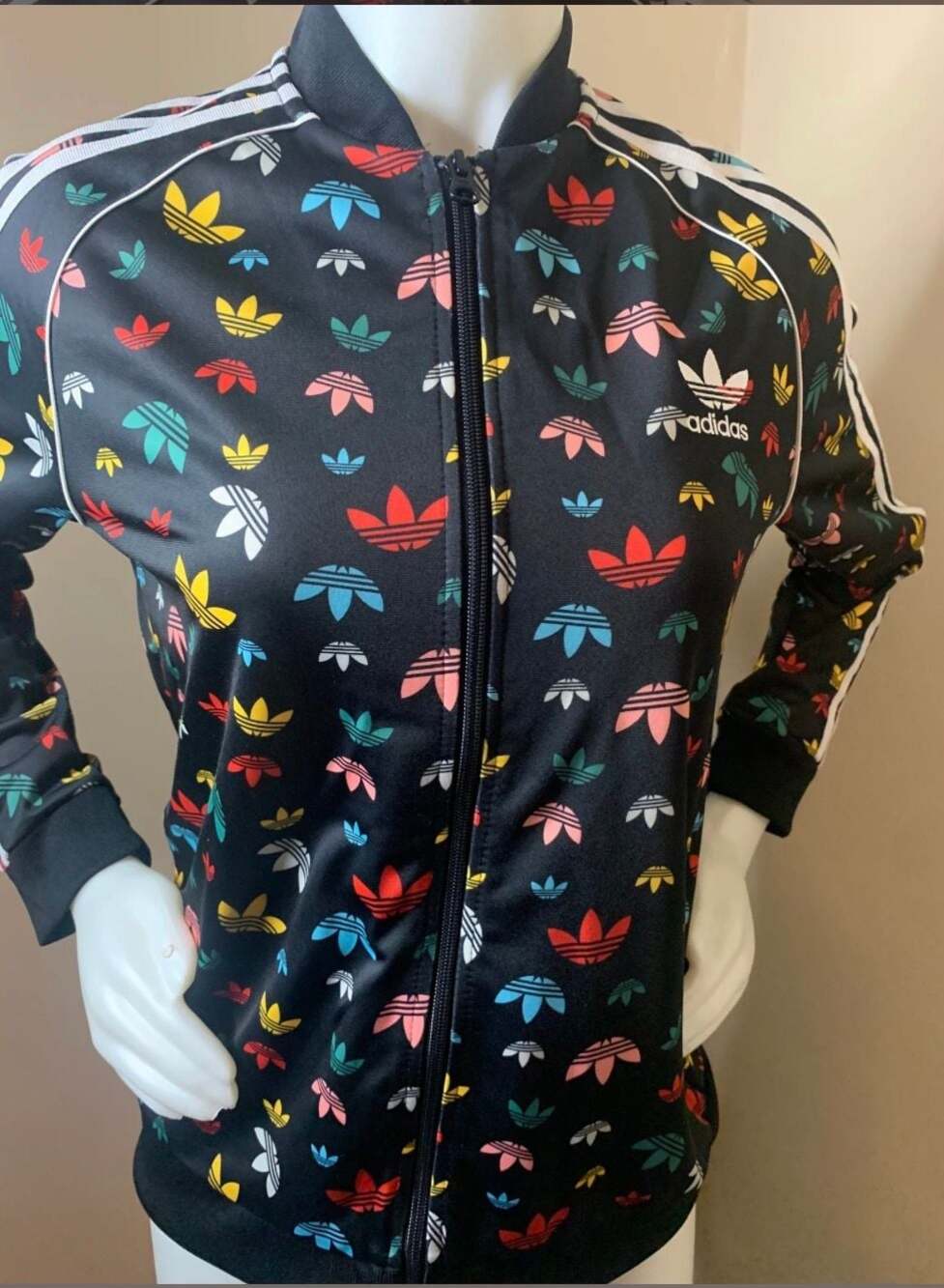 adidas Originals Kids Multi-Color Trefoil Logo SST Track Jacket